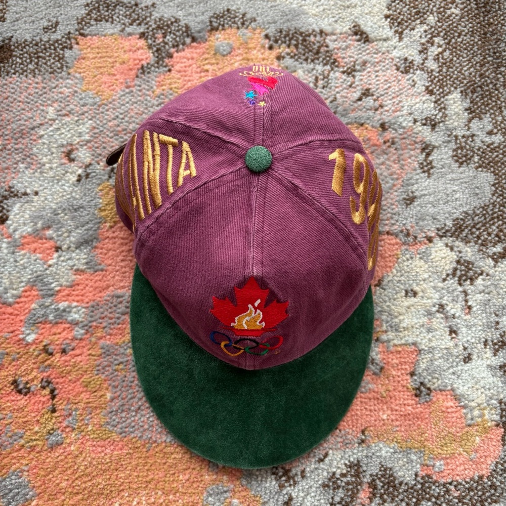 Vintage 1996 Atlanta Olympics Canada Kalson Strapback Adjustable Hat Cap Purple - Picture 12 of 12
